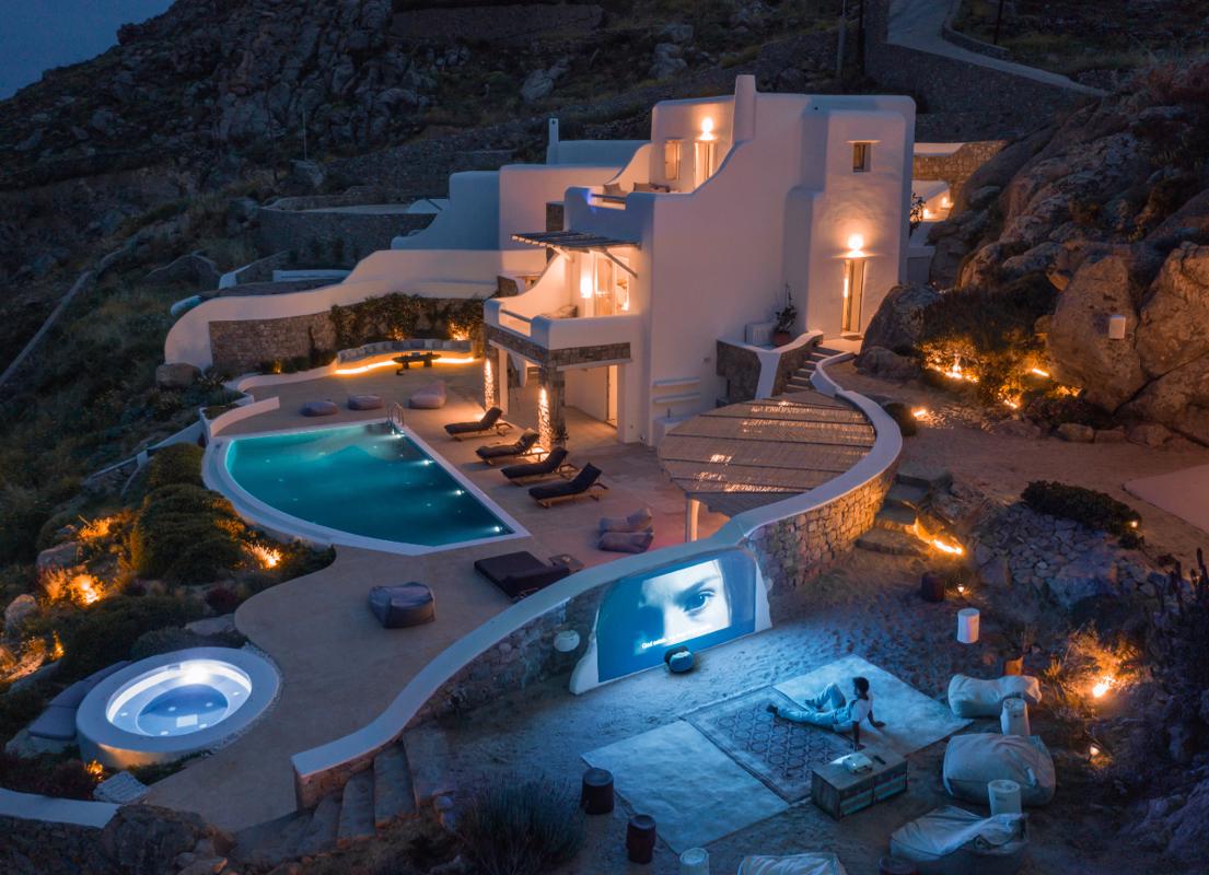 LUXURY SEA VIEW VILLA 245M2 WITH OUTDOOR CINEMA - MYKONOS ISLAND