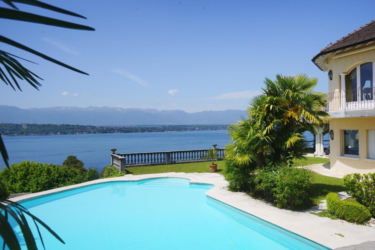 IMPRESSIVE VIEW OF GENEVA FROM COLOGNY Switzerland Luxury Homes